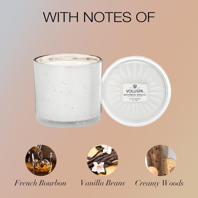 Voluspa Bourbon Vanille, Grande Maison 3 Wick Glass Candle, 36 Ounces, 100 Hour Burn Time, Coconut Wax for Clean Burning, Handcrafted in The USA - Image 3